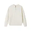 Suéter de punto trenzado de color liso holgado con media cremallera Yidao Vintage Otoño 2026 Nuevo Estilo Retro Americano para Hombre