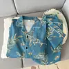 Pijama de Algodón Nube para Hombre, Primavera y Otoño, Manga Larga, Pantalón Largo, Cárdigan, Estilo Coreano Estampado, Ropa Exterior Juvenil, Conjunto para el Hogar