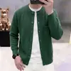 Produto da moda no Douyin: Suéter cardigã de tricô simples, estiloso e casual para homens, direto da fábrica