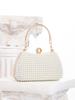 Bolso elegante de perlas de comercio exterior transfronterizo de moda 2025, bolso de mano para vestido de celebridad, banquete de noche, bolso cruzado, bolso para banquete de noche