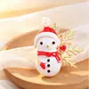 Broche de Joia de Natal Fofo de Boneco de Neve Esmalte Pintado Exquisito Desenho Animado de Natal Broche Decoração de Personalidade Criativa