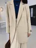 [Camello Bebé Mejorado] Abrigo de Lana Doble Cara para Mujer, Abrigo Corto de Lana Pequeño