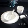 Conjunto de Louças com Borda Dourada, Louças de Hotel, Pratos, Louças de Restaurante Específicas para Hotel, Conjunto de Mesa Específico para Hotel, Pregado