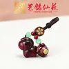 Sándalo Morado Caballo Colgante para Teléfono Móvil Llavero de Coche Arte Xianyuan Ming Caballo del Zodiaco Carruaje Llavero Adorno Colgante para Bolsa