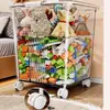 Caja de Almacenamiento Transparente para Juguetes, Organizador de Snacks, Cesta de Plástico para Ropa, Cubo de Almacenamiento, Cubo de Almacenamiento para Juguetes Infantiles