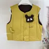 Colete Infantil 2026 Outono/Inverno Novo Bebê Desenho Animado Acolchoado Roupa Externa Colete Criança Pequena Fofo Quente Colete