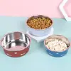 Tapa antideslizante de acero inoxidable plástico de doble capa Tazón para mascotas tazón para gato y perro plástico de doble capa Fabricantes de tazones para mascotas al por mayor