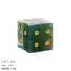 Dados de cristal natural de 16 mm transfronterizos, herramienta de puntuación para juegos de mesa recreativos, tallados de piedra en bruto, dados de piedra semipreciosa de ángulo recto