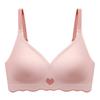 Ropa interior fina sin costuras para mujer, de una pieza para senos grandes y pequeños, push-up, para senos pequeños, anti-caída, sin aros, sujetador de niña