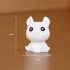 Adornos de paisaje en miniatura, manualidades de resina, decoraciones de escritorio, figuras de dibujos animados lindas, adornos pequeños de gato para coches