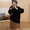 Suéter de Punto de Estilo Coreano de Estilo Holgazán con Cuello Redondo para Mujer Otoño e Invierno Nuevo Diseño Holgado Transfronterizo Versátil Top de Punto