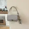 Bolsa Feminina Coreana Mais Vendida 2026 Nova Textura de Lichia Couro Genuíno Bolsa de Ombro Único Sob o Braço Moda Versátil Pequena Quadrada de Mão