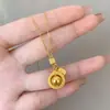Colar Estrela Absorvedora de Ouro Estilo Xiaohongshu, Corrente para Clavícula com Bola de Ouro Antiga de Alto Padrão Estilo Chinês Novo para Transferência e Virada de Sorte