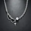 Collar con Cruz de Piedra Ojo de Gato Transfronterizo para Hombres, Cadena para Clavícula de Diseño de Nicho de Lujo Ligero para Mujeres, Joyería Versátil de Gama Alta