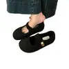 Zapatos Mary Jane Franceses para Mujer 2026 Otoño e Invierno Nuevo Estilo Zapatos de Mujer Modernos, Delicados y Versátiles Birkenstock Velcro Zapatos Peludos