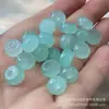 Jadeíta Jade Baishan Alta Transparencia Hielo Color Azul Cielo Congelado Barril de Jade Cuentas de Tambor Verde Claro Cuentas Sueltas Accesorios para Joyería DIY Venta al por Mayor