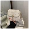 Bolso Cruzado de Hombro Único Tejido de Moda Estilo Coreano Hebilla de Cierre Trendy 2024 Primavera Nuevo Versátil Ins Bolso Cuadrado Pequeño Tejido de Paja