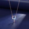 Colar s925 Prata Esterlina Estrela dos Sonhos Rio para meninas luxo leve nicho alto senso zircônia estrela Lua colar de prata pingente atacado