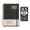 Agenda Transfronteriza Nueva 2027 Cuaderno de Espiral A5 Calendario Diario Personalizado Bloc de Notas con Correa