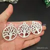 Venta Caliente Transfronteriza Accesorios para Joyería DIY Colgante Árbol de la Vida Colgante de Pulsera de Madera Material Fabricante Virutas de Madera al por Mayor