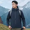 Chaqueta Deportiva Casual de Moda Elástica Softshell para Hombre Nueva de Primavera y Otoño Chaqueta Deportiva con Capucha de Moda para Exteriores Top