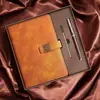 Caderno A5 Business Espessado Conjunto com Caixa de Presente Caderno para Reunião de Escritório Diário Simples com Logo Imprimível