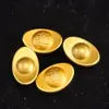 Oro Arena Sólido Simulación Mini Aleación Brillante Pequeños Adornos Regalo Chino Lingote