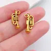 Retro Nota Dorada Música Guitarra Instrumento Musical Tambores Dy Colgante Pulsera Pendientes Llavero Accesorios