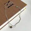 Collar colgante vintage de gota de agua, racimo de uvas y pez pequeño para mujer, cadena para suéter de nicho de lujo ligero de alta gama, accesorio para cuello largo