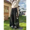 Pantalones de Chándal Rectos con Estampado de Estrellas, Estilo Callejero Americano, Perezosos y Relajados para Mujer, Nuevos Pantalones Anchos Sueltos para Chica Hot, Danza Jazz
