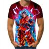 2024 Comércio Exterior Transfronteiriço Digital Impressão 3D Camiseta de Manga Curta Masculina Dragon Ball Rei Macaco Estudantes Jovens