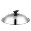 Fabricante Venta al por Mayor Tapa de Olla de Acero Inoxidable a Prueba de Explosiones Vidrio Visible Tapa Combinada Wok Fondo Plano Tapa de Olla Grande 28Cm-40Cm