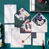 Papelería Floral Retro Literaria Papelería Romántica para Cartas de Amor Diaria Colorida Línea Horizontal Papel Hermoso Diario Manuscrito Regalo