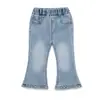 Pantalones para Niña Primavera y Otoño 2026 Nueva Moda Casual de Pantalón de Boca de Campana para Bebés Niñas, Jeans de Otoño para Niños