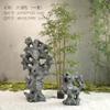 Decoración de suelo de piedra Taihu, nuevo estilo chino, decoración suave para interiores, patios, paisajes, accesorios de fotografía, decoración, simulación de piedra Taihu