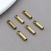 Acero Inoxidable Cabeza Plana Código Francés Campana Colgante Hecho a Mano DIY Pulsera Collar Conexión de Cuerda de Cuero Hebilla Tapa de Cuerda Material de Joyería Accesorios