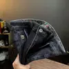 Jeans Negros y Grises para Hombre Otoño Nuevo de Moda Juvenil Casual Simples Versátiles Elásticos Corte Delgado Pantalones Largos