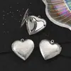 Marco de Fotos Espejo de Acero Inoxidable 316 con Forma de Corazón Joyería DIY Llavero de Corazón Colgante Puede Contener Fotos Caja de Fotos para Pareja