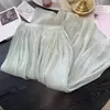 Falda mercerizada mujer verano última cómoda talla grande fresca falda línea A elegante ajustada cintura elástica falda de longitud media