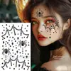 Pegatinas Faciales de Halloween, Pegatinas de Tatuaje para Niños, Maquillaje de Dibujos Animados para Niños, Cicatrices Falsas, Accesorios de Maquillaje de Broma, Pegatinas