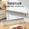 Cubierta de film transparente desechable con cortador incorporado, fijación magnética, para refrigerador doméstico y uso en cocina, con diseño de cuchilla deslizante libre de desgarros