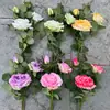 Comércio Exterior Novo Fabricante de Flores Artificiais Rosa Flor de Rosa 3 Cabeças 3D Branca Casamento Casa Decoração Suave Flor Artificial Atacado