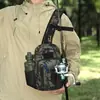 Nueva Bolsa de Hombro para Equipo de Pesca Multifuncional Bolsa de Cintura para Equipo de Pesca Resistente al Agua y al Desgaste Bolsa Cruzada de Almacenamiento para Pesca