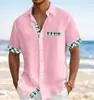 Camisa de manga corta para hombre transfronteriza, talla europea, talla grande, estilo hawaiano, corte holgado, adecuada para vacaciones, disponible en Amazon