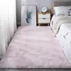 Tapete Nórdico Tie-dye de Seda e Lã para Casa Cross-border Dropshipping Simples Tapete de Chão para Sala de Estar Tapete de Pelúcia para Quarto ao Lado da Cama Capacho