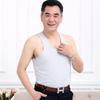 Regata de algodão puro para homens de meia-idade e idosos, verão, plus size, gola olímpica, solta, regata para usar por baixo, roupa íntima para idosos, roupa de pai