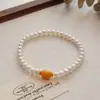 Pulsera de Perlas de Agua Dulce Naturales para Mujer, Gama Alta, Estilo Nuevo, Sencilla, Versátil, Diseño de Moda, Pulsera de Perlas al por Mayor
