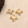 Accesorios para Joyería DIY Accesorios Retro de Oro de Cobre Puro Conector de Borla de Nudo Chino de 10 mm Accesorios para Pulsera y Collar