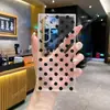 Capa de Celular Clássica de Bolinhas Pretas Mais Vendida no Japão e na Coreia para Samsung S24 Ultra, Capa Transparente Macia de Cobertura Total Estilo Minimalista S25