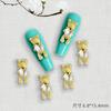 Fábrica por atacado nail art urso liga joias rede unha vermelha acessórios pequeno tamanho livro vermelho amor urso metal diamante ornamentos